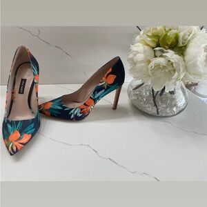 Floral Print Stiletto Heels